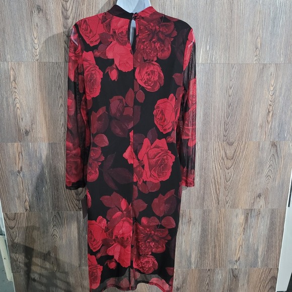 VTG Whimsigoth Dress Size 10 Sheer Mesh Roses Dark Romantic Alexa B Nites NWT - Picture 7 of 11